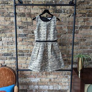 ERIN by Erin Fetherston Black and Gold Floral Dress